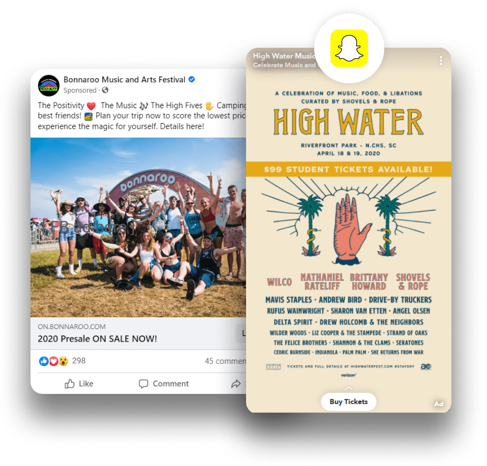 Hyper targeted automated advertising for Facebook and Omni-channel advertising to increase ticket sales